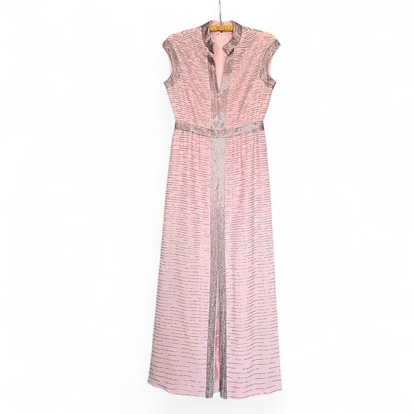 Malcolm Starr Dresses & Skirts - Vintage 1960s Malcolm Starr Beaded Evening Gown Pink Column Dress Hong Kong 10